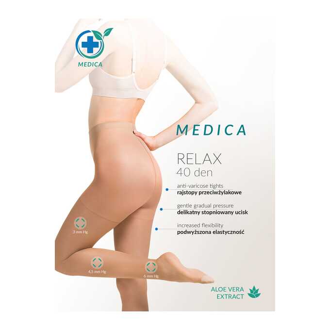 Gabriella rajstopy relax medica 40 den beżowy 2