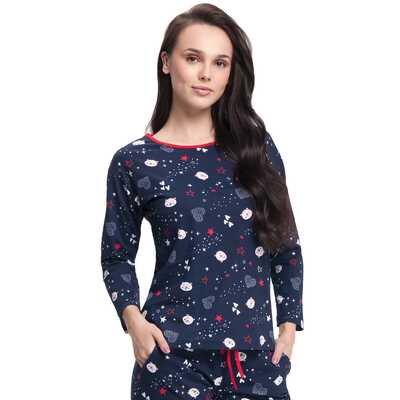 Świąteczna piżama 480 granatowa