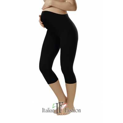 If legginsy ciążowe 3/4 3 trymestr czarny L