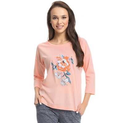 Piżama 628 morelowa