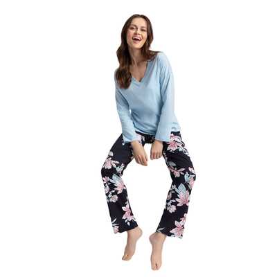 Piżama 614 niebieska Luna