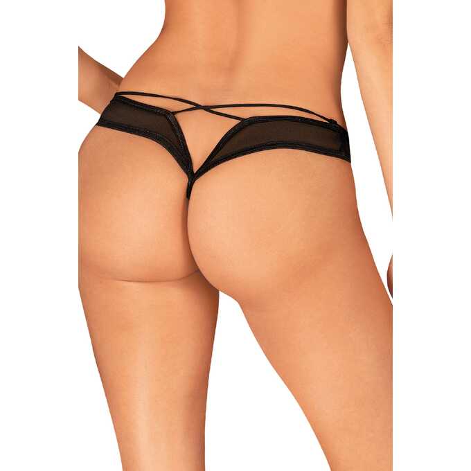 Obsessive Roxelia stringi otwarte czarny XS/S