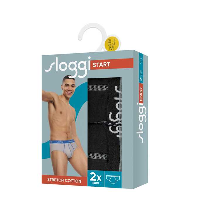 Slipy Start Midi 2-pak czarne