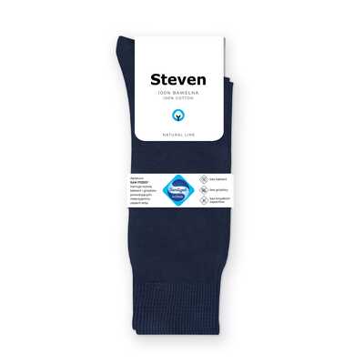 Steven skarpety 055 baw 100% granatowy 35/37