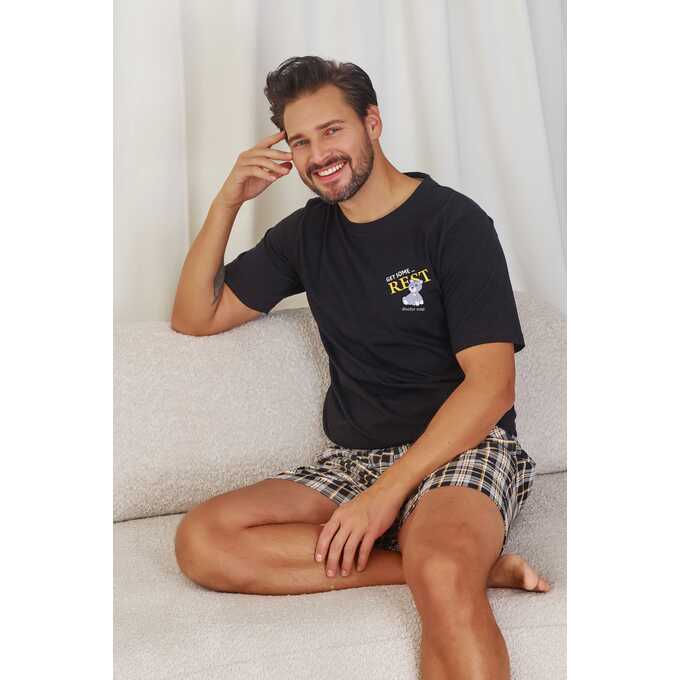 Piżama męska PMB 7231 czarna