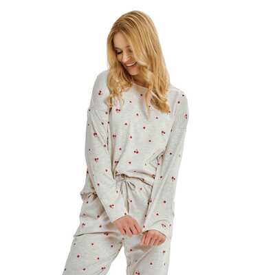 Piżama damska Adele 3430 01 szary melanż