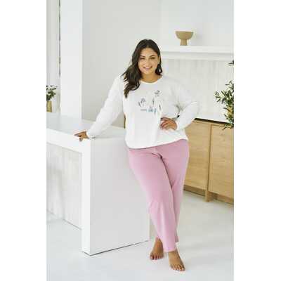 Piżama damska Monica 3470 01 ecru