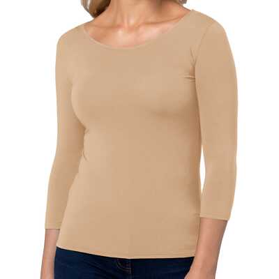 Bluzka Manati 3/4 jasnobeżowa