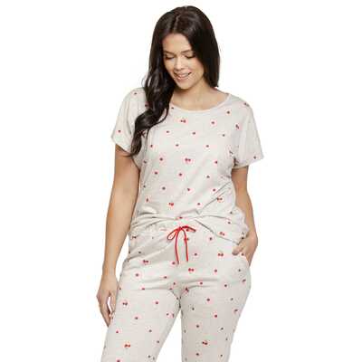 Piżama damska Adele 3545 01 szary melanż