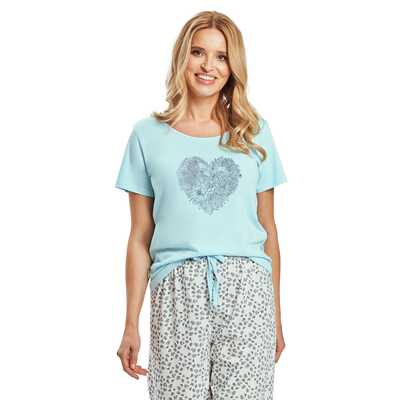 Piżama damska Alessia 3513 01 niebieska