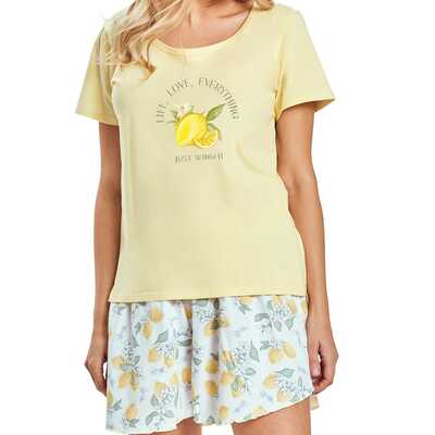 Piżama damska Frida 3531 01 żółta