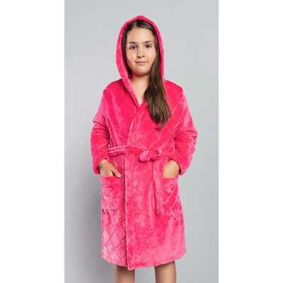 If szlafrok dziewczęcy Lena różowy 98/104 4lata