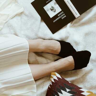 Steven stopki 036 dam bambusowe czarny 35/37